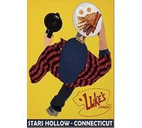 Lukes Diner Gilmore Girls Poster rétro vintage avec étoiles en métal 20,3 x 30,5 cm
