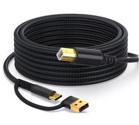 LUKFOCAB Câble USB-A/C vers USB-B 2 en 1 haute vitesse Plug Play pour Brother, HP, Lexmark, Epson, Dell, Xerox