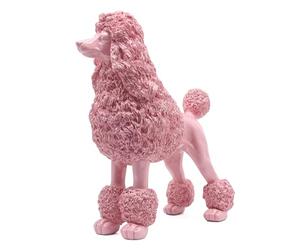Lukitas Sculpture de Caniche Rose Debout, Statue décorative de Chien, Ornement Animal pour Jardin, Maison, résine 25,4 cm