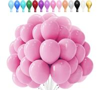 LUKIUP 100 Pièces Ballons en Latex, 10 inch Rose pâle Ballons, Ballon de Baudruche pour Fête, Mariage, Anniversaire, Baby Shower, Halloween, Karneval Fête Décor