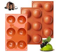 LUKIUP 3 PCS Moule à Tablette Chocolat, 6 Cavités Silicone, Moule pour Pralines, Bonbons et Décoration de Gâteaux