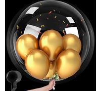 LUKIUP Ballons Transparent, 6 Pièces Ballon Transparent XXL, Ballons 36 Pouces, 90 CM Grands Ballon Transparents, ballonse géants pour mariages, anniversaires, Noël