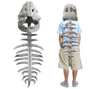 LUKIUP Deguisement Dinosaure, Dinosaur Skeleton Plush Costumes, Realistic Dinosaur Skeleton Costume,Halloween Cosplay Lightweight Dinosaur Fossil Jumpsuit,for Fancy Dress Parties