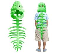 LUKIUP Deguisement Dinosaure, Dinosaur Skeleton Plush Costumes, Realistic Dinosaur Skeleton Costume,Halloween Cosplay Lightweight Dinosaur Fossil Jumpsuit,for Fancy Dress Parties