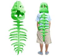 LUKIUP Deguisement Dinosaure, Dinosaur Skeleton Plush Costumes, Realistic Dinosaur Skeleton Costume,Halloween Cosplay Lightweight Dinosaur Fossil Jumpsuit,for Fancy Dress Parties(Bruitage)