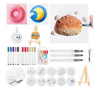 LUKIUP Kit de Peinture Magique Gonflante 3D pour Enfants dès 6 Ans, Effet Activé par l'Humidité, Set Créatif Non Toxique avec Stylos, Papiers et Tableau Blanc, Cadeau de Noël