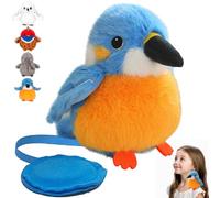 LUKIUP Peluche Magnétique d'Épaule - Compagnon Doux et Ludique pour Enfants et Adultes | Accessoire Créatif pour Cosplay, Mode Quotidienne et Collection(Bleu-Orange)