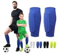 LUKIUP Protege Tibia Foot, XS/S/M/L Protection Professionnelle du Mollet, Protection Solaire, Légers et Respirants, Fort et Léger Protege Tibia pour Jeux de Football, Jogging, Courir