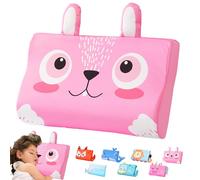 LUKIUP Schlummerkids Coussin pour enfant à mémoire de forme, 45 x 27 cm, motif d'animaux mignons et confortables, respirant, confortable, ergonomique, pour enfants à partir de 3 ans, motif de lapins