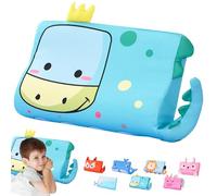 LUKIUP Schlummerkids Coussin pour enfant à mémoire de forme, 45 x 27 cm, motif d'animaux mignons et confortables, respirant, confortable, ergonomique, pour enfants à partir de 3 ans, dinosaure