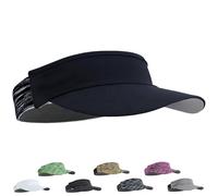 LUKIUP Visière Sport sans Toit, Bandeau Absorbant Séchage Rapide, Ultraléger pour Tennis/Golf/Running, Casquette à Visière Unisexe avec Protection Solaire(Noir)