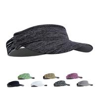 LUKIUP Visière Sport sans Toit, Bandeau Absorbant Séchage Rapide, Ultraléger pour Tennis/Golf/Running, Casquette à Visière Unisexe avec Protection Solaire(Gris foncé)