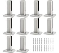 LukLoy Lot de 10 embouts carrés en verre en acier inoxydable 304 de 1 kg pour clôture de piscine, maison, jardin, escaliers, balustrade, balustrade, balcon, sol en verre (lot de 10, chaque NW 1 kg