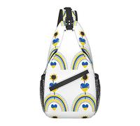 l'Ukraine Drapeau Tournesols Amour Coeurs Blanc, Sac à bandoulière