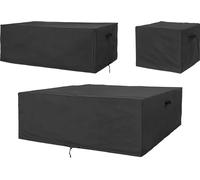 Luksus enrobage meubles de patio lot de 3 pièces noir.