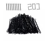 LukyTimo Noir épingles à cheveux à bout rond 200 pièces - Métal Invisible Bobby Pins -Idéales pour tous types de cheveux et tous types de (200)
