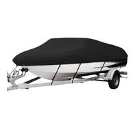 LUKYWANG Bache Bateau Housse de Bateau Noire Anti-UV imperméable for Protection extérieure, Bateau de pêche Marin Robuste 190T, Yacht 11-22 Pieds Housse De Yacht(11-13ft (420 X270cm))