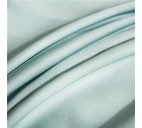LUKYWANG Linge De Lit en Soie De Glace Drap Plat en Soie de mûrier Naturel, Drap de lit de Couleur Unie, Drap de lit King Size, Drap Textile for la Maison Drap Housse Satin(Sky Blue,230x250cm)