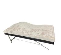 LUKYWANG Matelas Table De Massage Table de Massage en Velours for Extensions de Cils incurvées, Matelas for Salon de beauté Coussin Massage(Ice Brown Topper,L180 W70 CM)