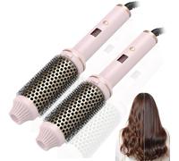 lUl Beauty Thermal Brush, 3-in-1 Negative Ion Thermal Brush, Adjustable Heat for Frizz-Free Waves, Wwo PTC Heaters Thermal Brush (Pink*2)