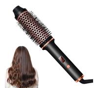 lUl Beauty Thermal Brush, 3-in-1 Negative Ion Thermal Brush, Adjustable Heat for Frizz-Free Waves, Wwo PTC Heaters Thermal Brush (Black)