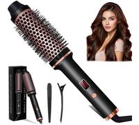 lUl Beauty Thermal Brush, Beauty 3-in-1 Negative Ion Thermal Brush, Two Heaters Thermals, Up to 410°F, Adjustable Heat, for Frizz-Free Wave (Black)