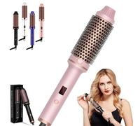 lUl Beauty Thermal Brush, IUI Beauty 3-in-1 Negative Ion Thermal Brush WITH Two Heaters Thermals, Adjustable Heat Up to 410°F, for Frizz-Free Waves (PINK)