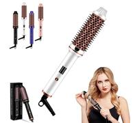 lUl Beauty Thermal Brush, IUI Beauty 3-in-1 Negative Ion Thermal Brush WITH Two Heaters Thermals, Adjustable Heat Up to 410°F, for Frizz-Free Waves (WHITE)