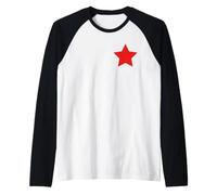 Lula 13 Brésil Étoile Rouge Design Rétro Manche Raglan