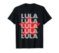 Lula 2022 Président du Brésil Style Rétro Typographie Art T-Shirt Graphique avec Valeur, Homme, Noir, XL