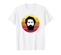 Lula Brésil Coucher de Soleil Rétro Vintage T-Shirt Graphique avec Valeur, Homme, Blanc, XL
