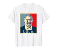 Lula Da Silva Brazil Pop Art Retro Vintage T-Shirt Graphique avec Valeur, Homme, Blanc, M
