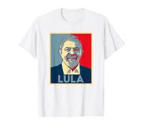 Lula Da Silva Brazil Pop Art Retro Vintage T-Shirt Graphique avec Valeur, Homme, Blanc, S