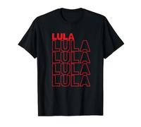 Lula du Brésil Art de Typographie de Style rétro T-Shirt Graphique avec Valeur, Homme, Noir, XL