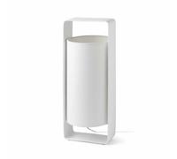 Lula Lampe À Poser Métal & Textile Blanc H40cm