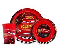 Lulabi Cars 3-teiliges Set für Jungen, Polypropylene, Rot, Verziert