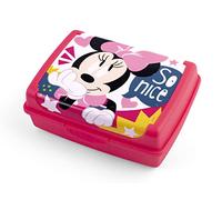Lulabi DISNEY MINNIE MOUSE ICON - Boîte à lunch idéale pour les enfants, boîte à sandwich scolaire, boîte à lunch pour enfants, en polypropylène, dimensions: 17 x 13 x 6,5 cm