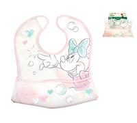 Lulabi Disney Minnie Tender, Bavoir en plastique, 30 x 28 cm, 6 mois, rose