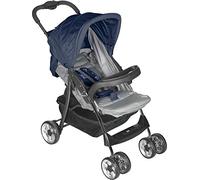 lulabi Lolli Poussette structuré avec plateau, gris/bleu