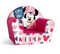 Lulabi Minnie Icon Fauteuil pour Fille, Rose, décoré, en Coton et éponge, Dimensions 51 x 33 x H43 cm