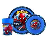Lulabi Spiderman 3-teiliges Set für Jungen, Polypropylene, Blau, Verziert
