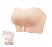 LULAND Soutien-Gorge sans Bretelles à Fermeture Avant,pour Grand Buste Femmes Soutien-Gorge Bustier en Dentelle Bandeau sans Fil antidérapant (Skin Color,XX-Large)