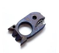 LULAOLIU EDC Levier avec décapsuleur n titane multi-outil de poche de requin pour camping, randonnée, pêche, survie en plein air (couleur éblouissante)