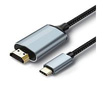 lulaven Type c to HDMI Adapter 4K Thunderbolt 3 to HDMI Cable Compatible with MacBook Pro, MacBook Air,Ipad Pro,Samsung S20/Note10/S10,Huawei Mate 30/20/P30/20(1M Grey)