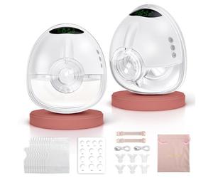 Lulia Tire-Lait électrique Portable, 4 Modes et 9 Niveaux, Fonction Mémoire, Mains Libres, Privé, Brides Confortables de 17/19/21 mm Incluses, Indolore