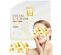 lulir 16 PCS Masque Chauffant Yeux, Masque Vapeur pour Relaxation Jetable | Arôme de Camomille, Hommes et Femmes, Soulagement de la Fatigue Oculaire, Améliore la Qualité du Sommeil