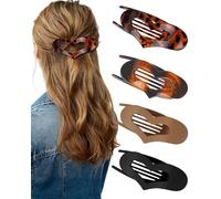 lulir 4 PCS Pince Cheveux Femme Grosse, Forme Cœur Pince Plate Cheveux