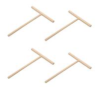 LuLiyLdJ Lot de 4 bâtonnets à crêpes en Bois en Forme de T spatule à crêpes, kit de spatule à crêpes Outils de Cuisine Bricolage