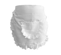 LuLiyLdJ Tablier Blanc pour la Cuisine - Modèle Personnalisé pour Femme et Homme - Idéal pour l'Artisanat, la Peinture, la Pâtisserie