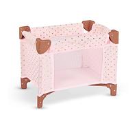 LullaBaby - Parc Pliant pour poupées en Rose - Étoile d'or - Conception Graphique - Accessoires de puériculture pour poupées de 36 cm - Jouer à Faire Semblant - 2 Ans et +
